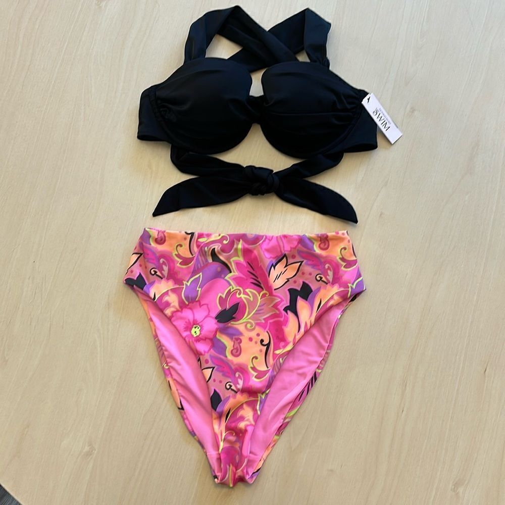 Victoria’s‎ Secret • bikini • high waisted bottom size 4 / top 32DD NWT (WA-503)